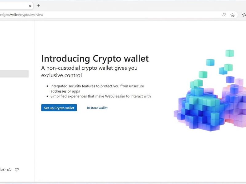 Microsoft testing crypto wallet for Edge