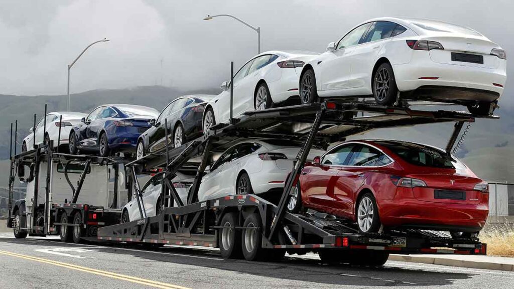 Tesla car delivery
